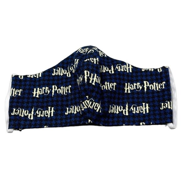 handmade facemask elastic straps for ears Harry Potter black blue 9" long new - Picture 1 of 6